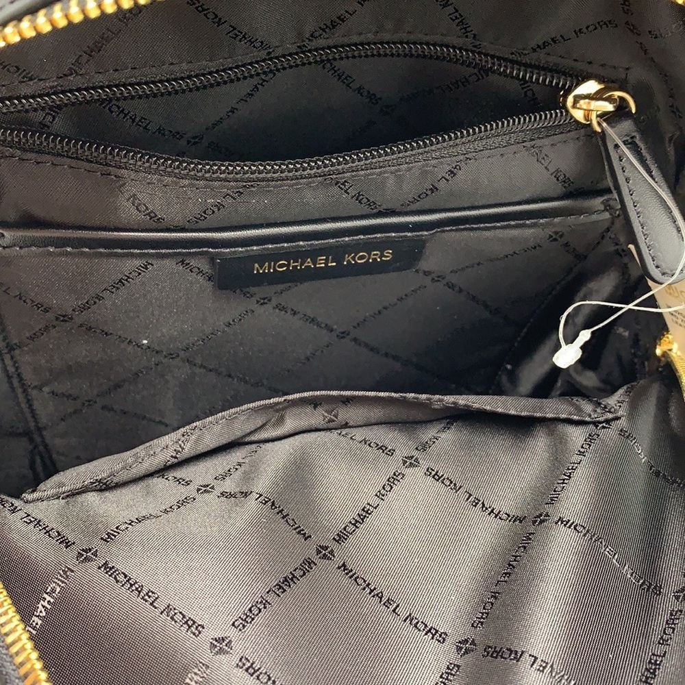 ICHAEL KORS
Jaycee Medium zip pocket Pebbled Leather Backpack BLACK  color - Picture 12 of 16